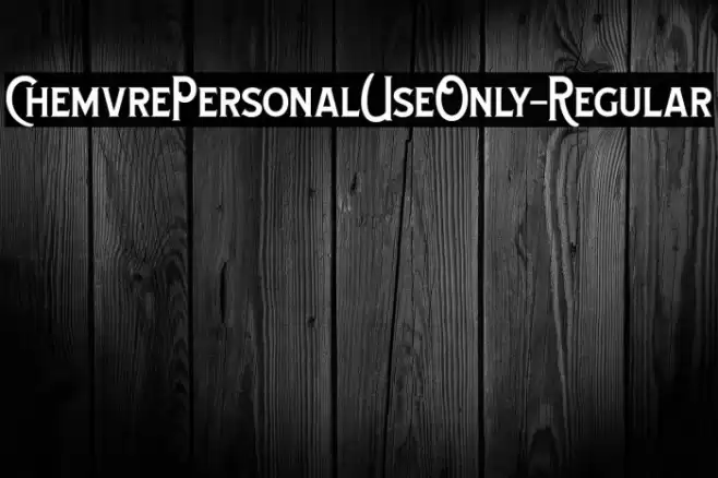 ChemvrePersonalUseOnly-Regular Font examples