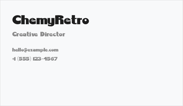 ChemyRetro Business Card