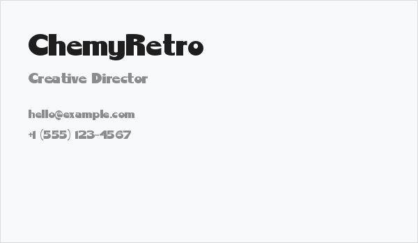ChemyRetro Business Card
