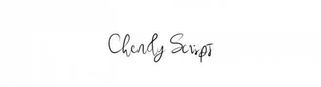 Chendy Script  フリーフォントのダウンロード