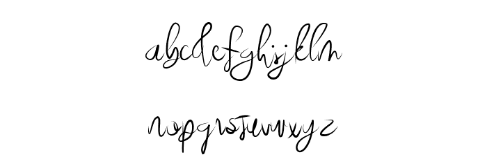 Chendy Script Font LOWERCASE