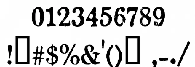 Chenier Regular Font OTHER CHARS