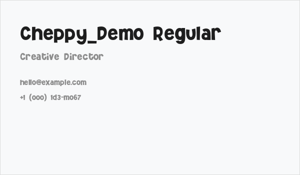 Cheppy_Demo Regular Business Card