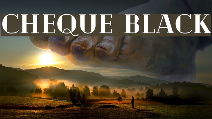 Cheque Black Font examples