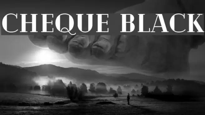 Cheque Black Font examples