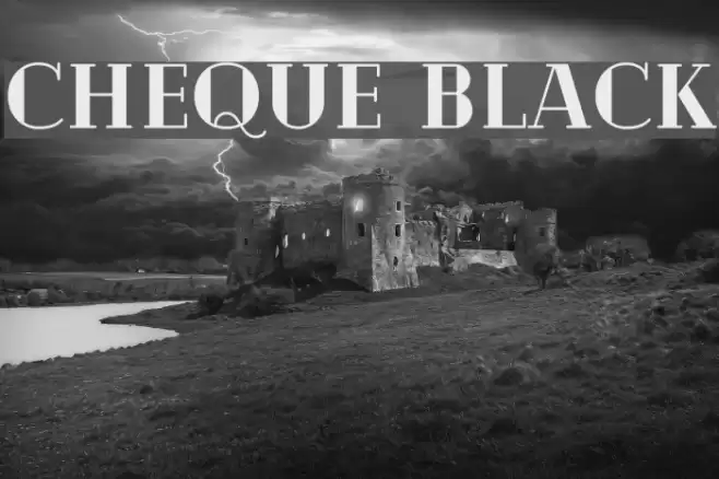 Cheque Black Font examples