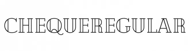Cheque Regular  font caratteri gratis