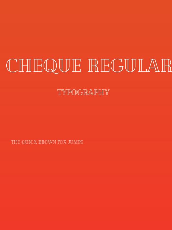 Cheque Regular Poster