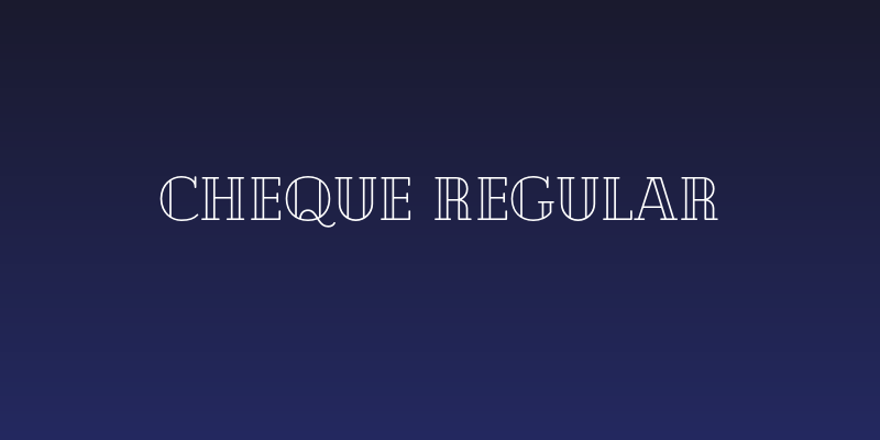 Cheque Regular Social Header