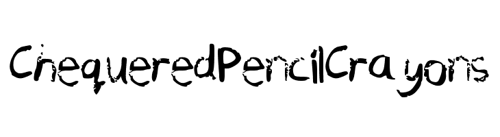 Chequered Pencil Crayons  Free Fonts Download