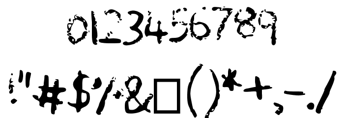 Chequered Pencil Crayons Font OTHER CHARS