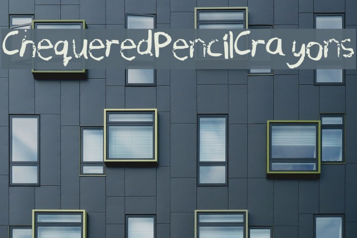 Chequered Pencil Crayons Font examples