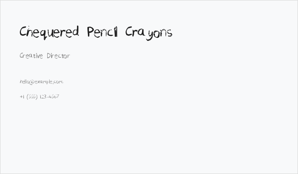 Chequered Pencil Crayons Business Card