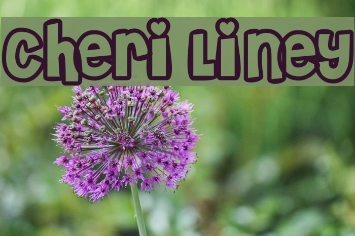 Cheri Liney Font examples