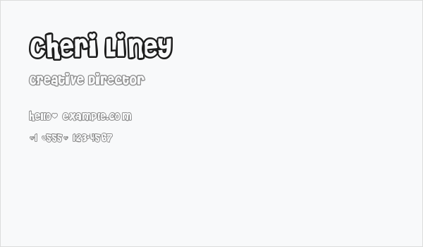 Cheri Liney Business Card