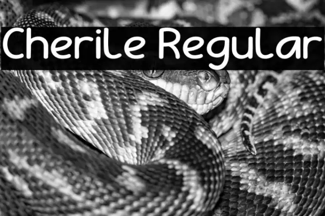 Cherile Regular Caratteri examples