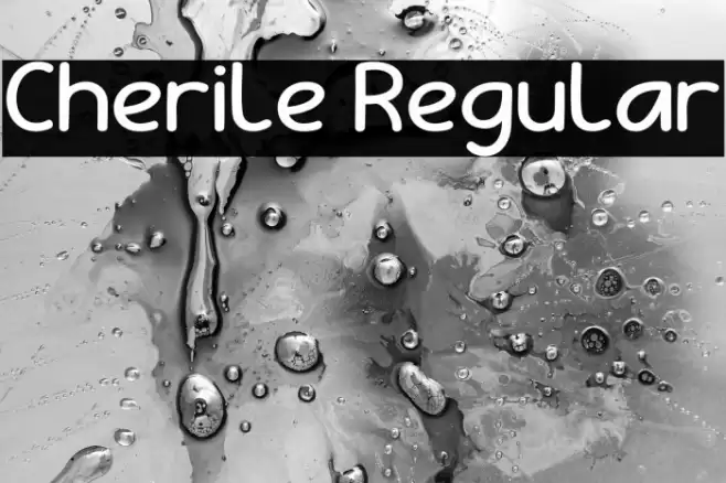 Cherile Regular Caratteri examples