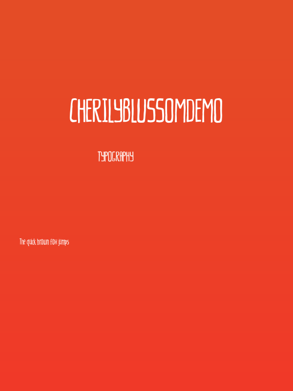 CherilyBlussomDEMO Poster