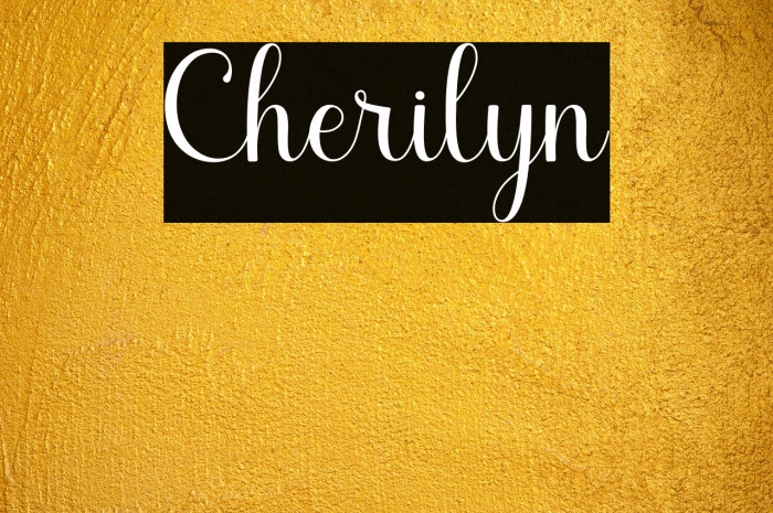 Cherilyn Example 1