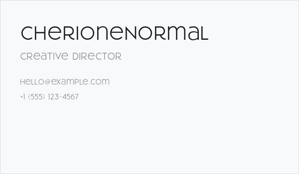 CherioneNormal Business Card
