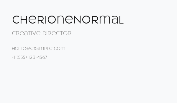 CherioneNormal Business Card