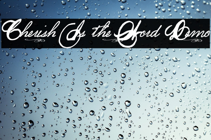 Cherish Is the Word Demo Font examples