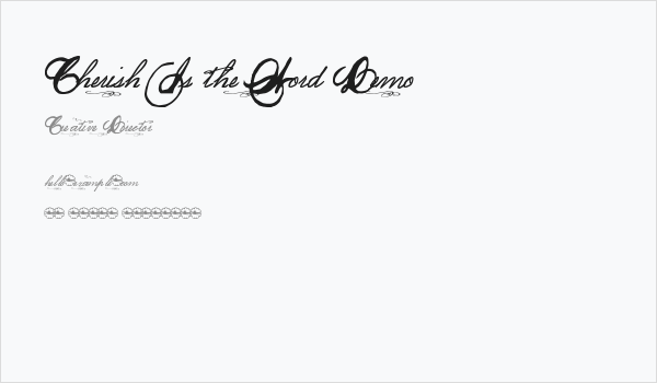 Cherish Is the Word Demo Business Card