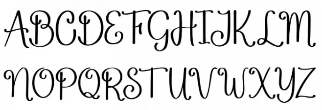 Cherish Regular Schriftart Groß