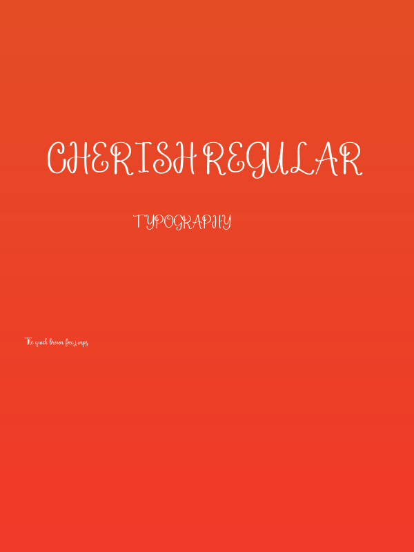 Cherish Regular Poster