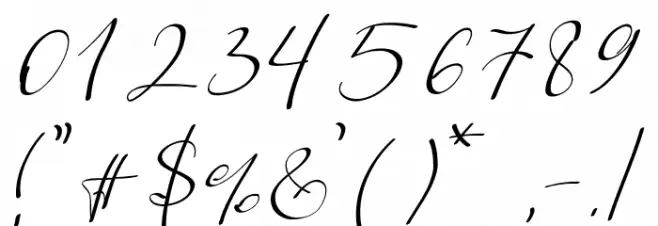 Cherish Font OTHER CHARS