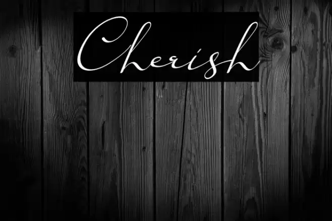 Cherish Font examples