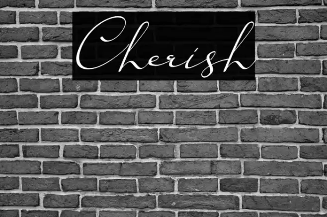 Cherish Font examples