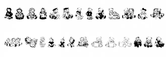 Cherished Teddies Schriftart Groß