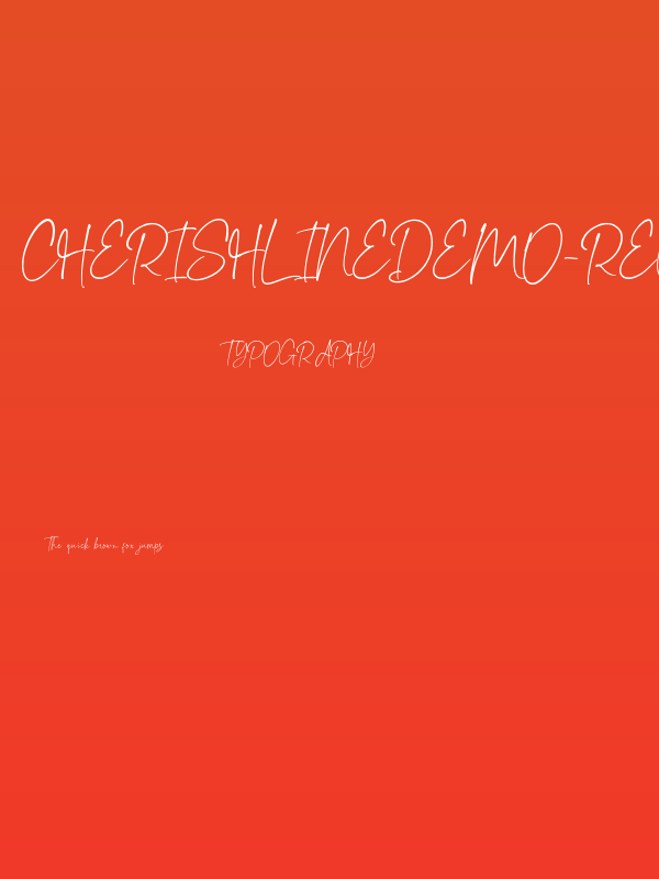 CherishlineDemo-Regular Poster