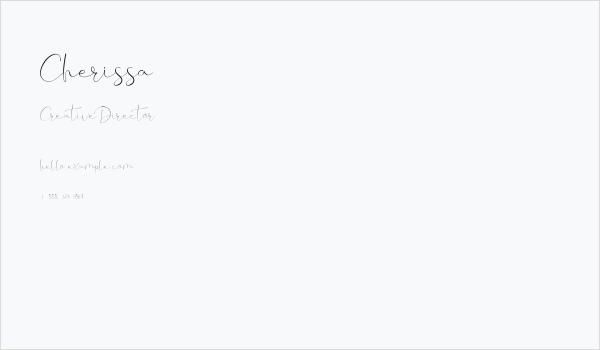 Cherissa Business Card