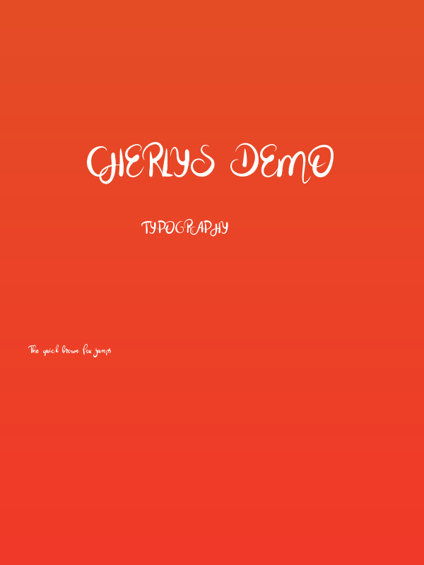 Cherlys Demo Poster