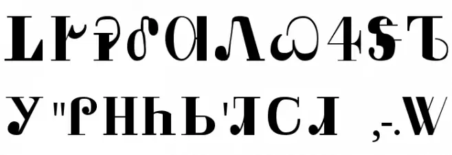 Cherokee Font OTHER CHARS
