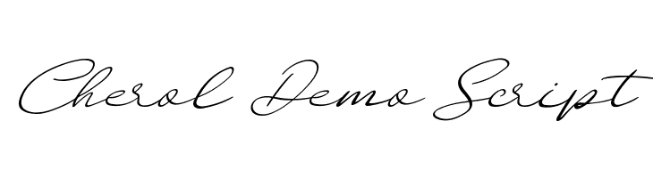 Cherol Demo Script  Frei Schriftart Herunterladen