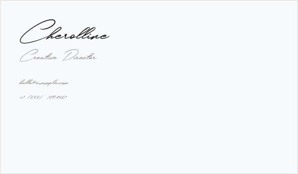 Cherolline Business Card