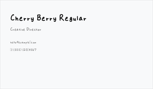 Cherry Berry Regular Business Card