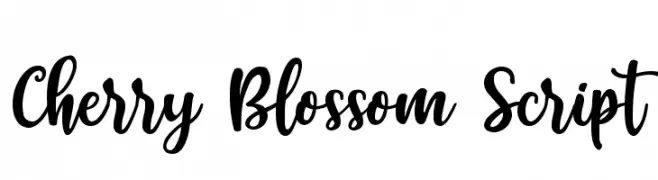 Cherry Blossom Script  免费字体下载