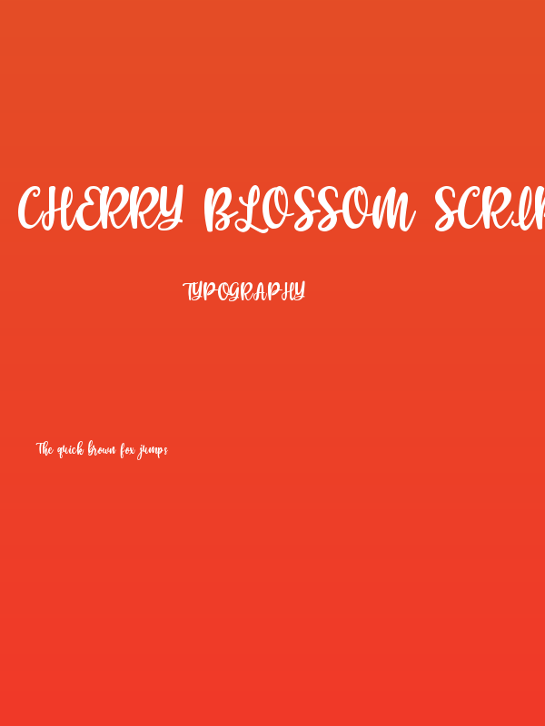 Cherry Blossom Script Poster