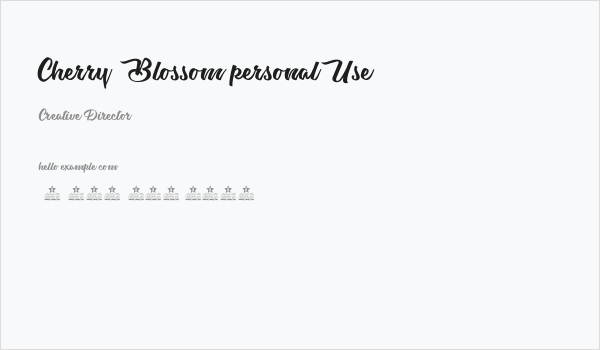 Cherry Blossom personal Use Business Card