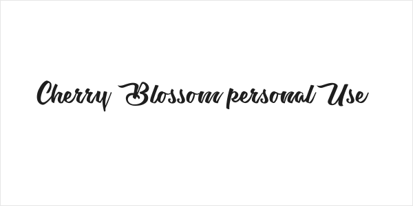 Cherry Blossom personal Use Logo