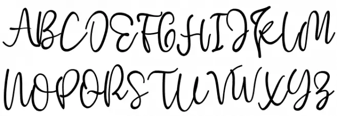 Cherry Blossom Font Litere mari