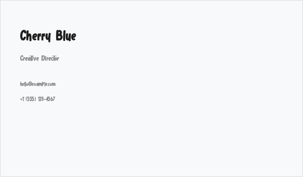 Cherry Blue Business Card