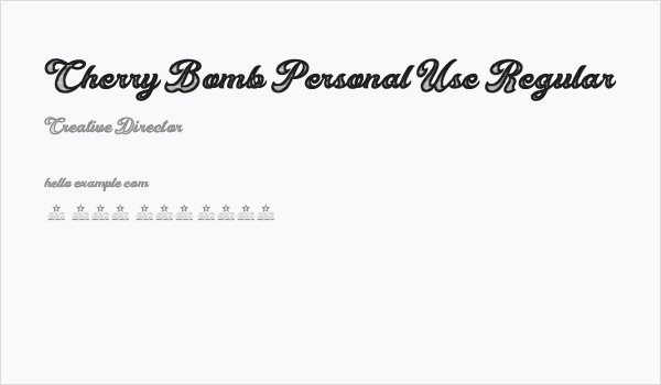 Cherry Bomb Personal Use Regular Business Card