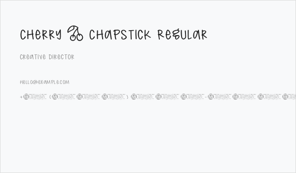 Cherry * Chapstick Regular Business Card