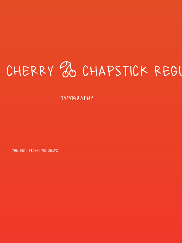 Cherry * Chapstick Regular Poster