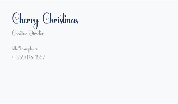 Cherry Christmas Business Card